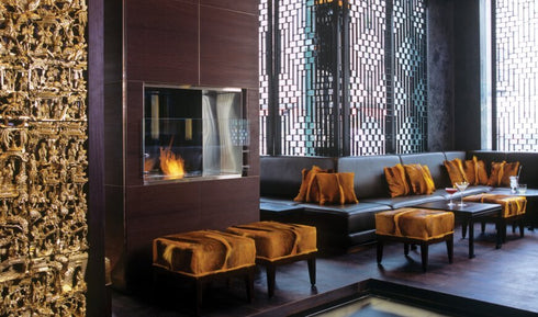 Ecosmart Fire Flex 32DB Double Sided Fireplace Insert - Black Finish / Black Burner - ESF.FX.32DB.B